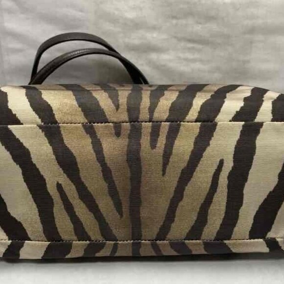 Coach w/COA Madison Eastwest Tote in Zebra Print Fabric - Picture 7 of 14